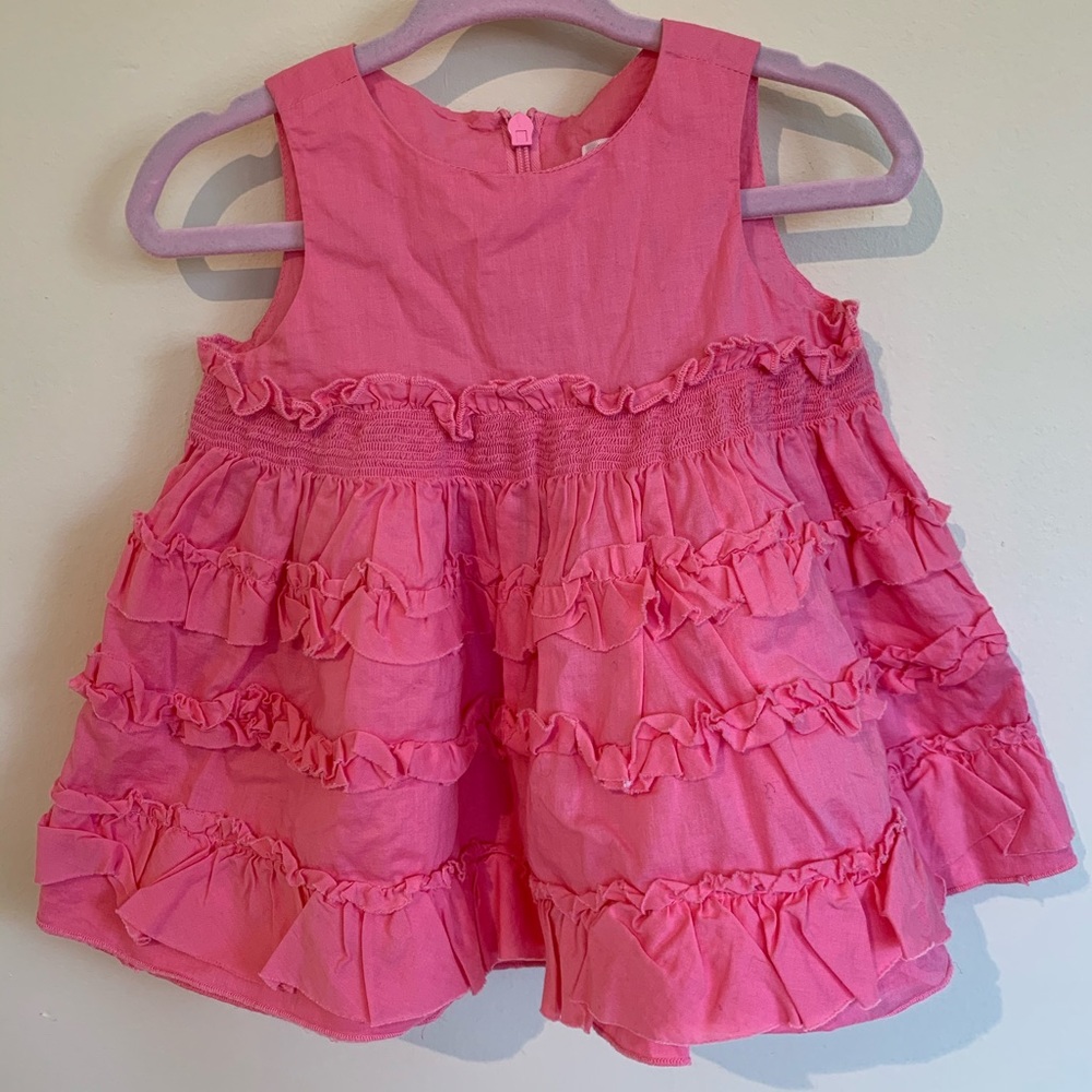 Fuchsia Tiered Ruffle Dress